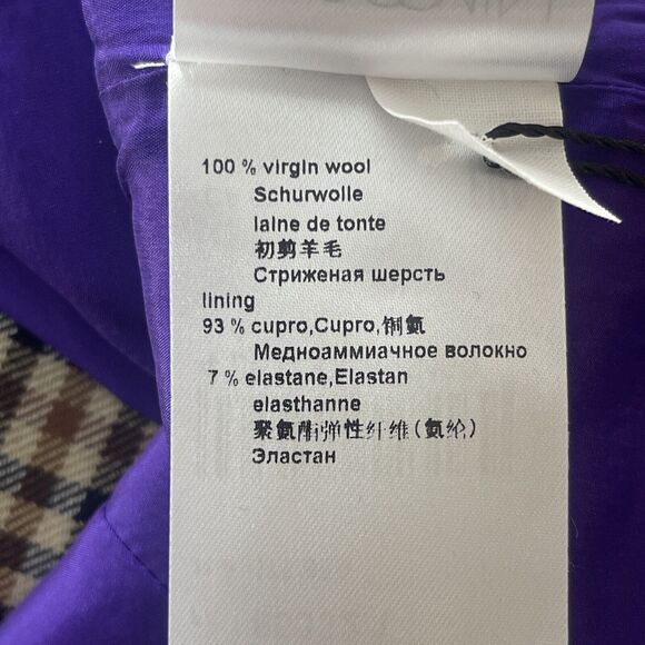 Marc Cain Womens N5 US SZ 12 Virgin Wool Plaid Blazer Jacket NWT! Retail $750 - Picture 10 of 11